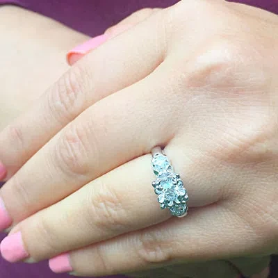 Pre-owned Asw 14k White Gold Round Forever One Moissanite Diamond Engagement Ring Halo 0.75ctw