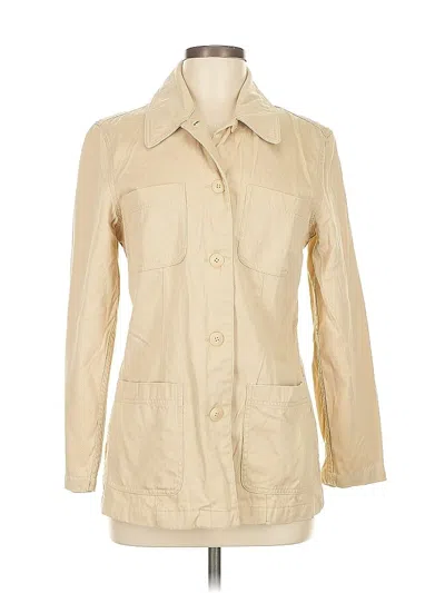 Pre-owned At 3/4 Sleeve Button Down Shirt In Brown