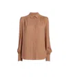 At Authenticated Resale Gathered Blouse - Resale In Chanterelle