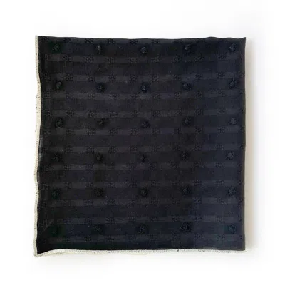 At Home With Ray Women's Dobby Dots Bandana In Black
