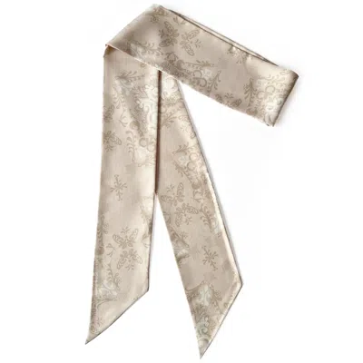 At Home With Ray Women's Grey / White The Rococo Silky In Cotton White