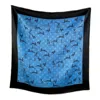 At Home With Ray Women's Jack Rabbits & Polka Dots Silk Neckerchief In French Blue In Blue