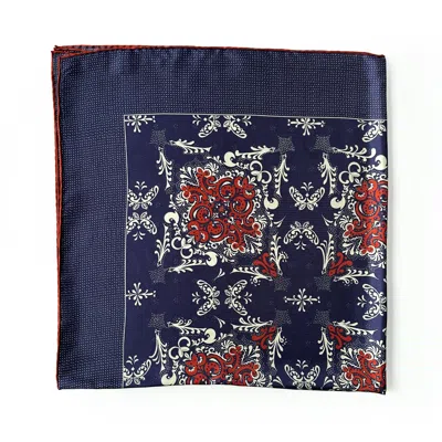 At Home With Ray Women's Neutrals / Blue / Red Rococo Bandana In Vintage