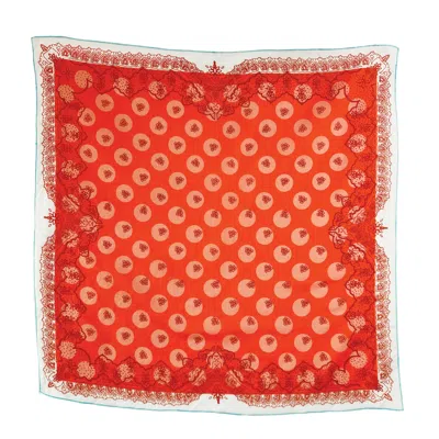 At Home With Ray Women's Yellow / Orange Polka Bandana In Orangeade In Yellow/orange
