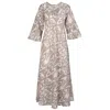 At Last... Women's Anna Cotton Dress- Grey In Grey