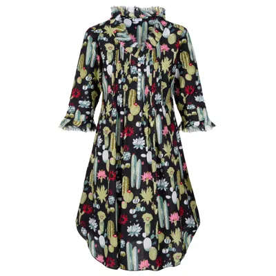 At Last... Women's Annabel Cotton Tunic In Black Cactus