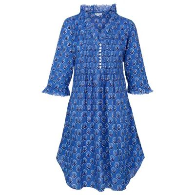 At Last... Women's Annabel Cotton Tunic In Provencal Blue In Multi
