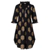 At Last... Women's Black Annabel Cotton Tunic In Midnight In Black