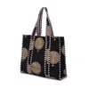 At Last... Women's Black / Gold Medium Cotton Tote Bag In Midnight