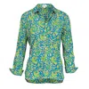 At Last... Women's Blue Soho Shirt Turquoise & Lime In Blue