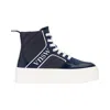 At Last... Women's Blue Vanessa Wu Navy Madeline Platform High Top Trainer In Blue