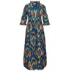At Last... Women's Cotton Annabel Maxi Dress In Azure