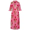 At Last... Women's Cotton Annabel Maxi Dress In Red Marigold In Red