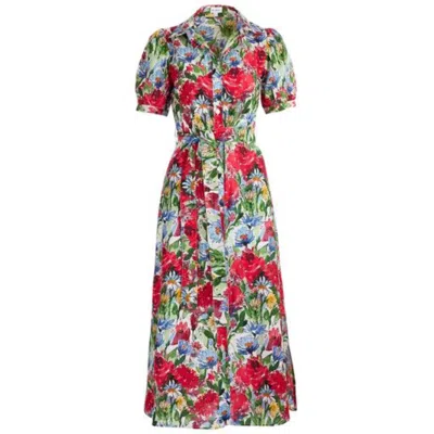 At Last... Women's Cotton Maddie Dress In English Summer Garden In Multi