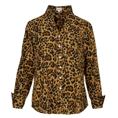 At Last... Women's Ella Shirt In Leopard In Yellow