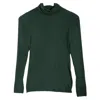 At Last... Women's Green Polo Neck Base Layer In Olive In Green