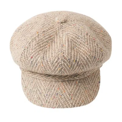 At Last... Women's Neutrals Baker Boy Hat Oatmeal Beige