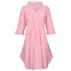 At Last... Women's Pink / Purple Annabel Cotton Tunic In Pink Vine In Pink/purple