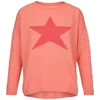 At Last... Women's Pink / Purple Cashmere Mix Sweater In Orange With Coral Star