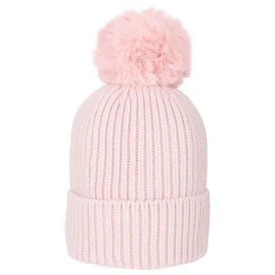At Last... Women's Pink / Purple Chunky Six Ply Cashmere Hat In Baby Pink In Pink/purple