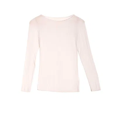 At Last... Women's Pink Slash-neck Base Layer In Light Dusky Rose