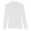 At Last... Women's Polo Neck Base Layer In White In White