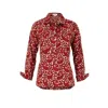At Last... Women's Red Soho Shirt Copper Swirl In Red