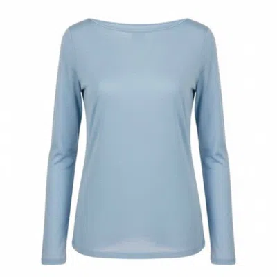 At Last... Women's Slash-neck Base Layer In Baby Blue