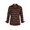 At Last... Women's Soho Shirt Black Paisley In Black
