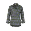 At Last... Women's Soho Shirt In Olive Green Thistle In Green