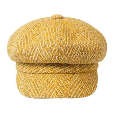 At Last... Women's Yellow Baker Boy Hat In Golden Mustard