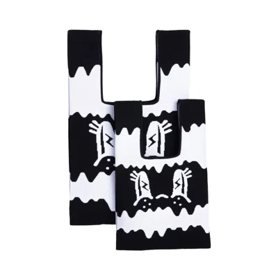 Atacz Women's Black / White Bazzer Tote Rabbit M