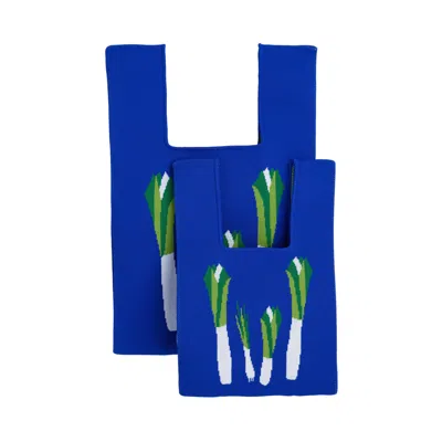 Atacz Women's Blue / Green / White Bazzer Tote Onion S