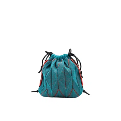 Atacz Women's Blue Urban Twist With Black Utility Strap - Turquoise Melange