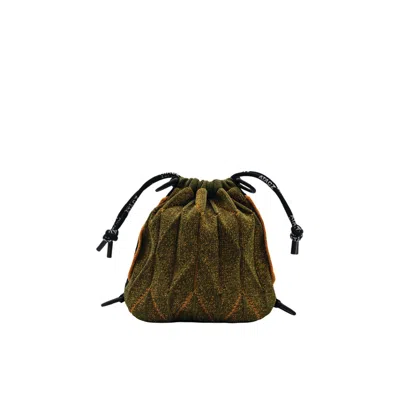 Atacz Women's Green / Yellow / Orange Urban Twist With Black Utility Strap - Army Green Melange