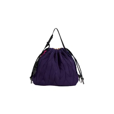 Atacz Women's Twist Bag - Dark Purple & Mustard