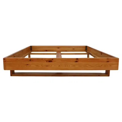 Pre-owned Ate Van Apeldoorn King Size Pine Platform Bed Frame, 1960s In Brown
