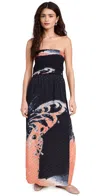 Atelier 1756 Angelina Dress Blue Orange In Blue Orange