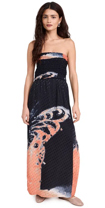 Atelier 1756 Angelina Dress Blue Orange