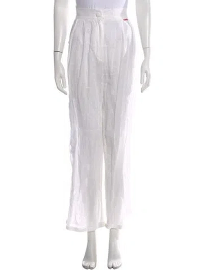 Pre-owned Atelier 1756 Wide Leg Pants In White