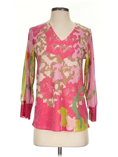 Pre-owned Atelier 3/4 Sleeve Blouse In Pink