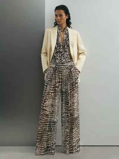 Atelier Animal-print Wide-leg Trousers In Animal Print