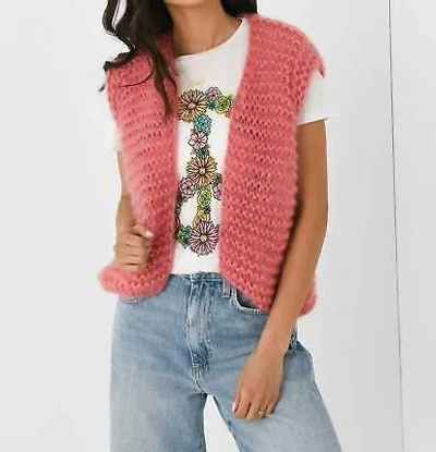 Pre-owned Atelier Basile Ida Sleeveless Vest In Dusty Rose - Size S/m In Pink