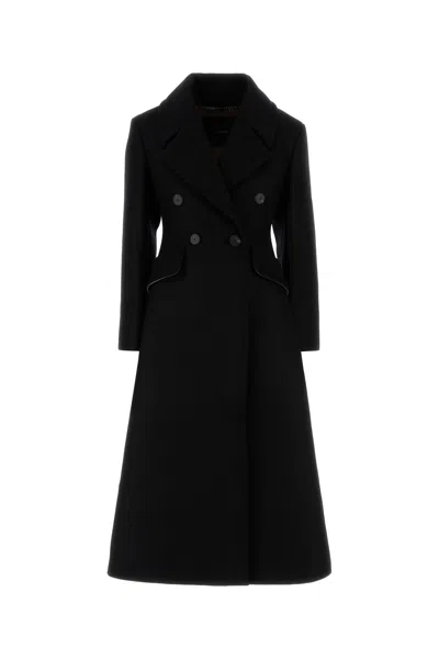 Atelier Black Wool Blend Bouquet Coat