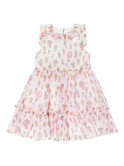 Atelier Choux Kids' Adelaide Ruffled Dress In Pink