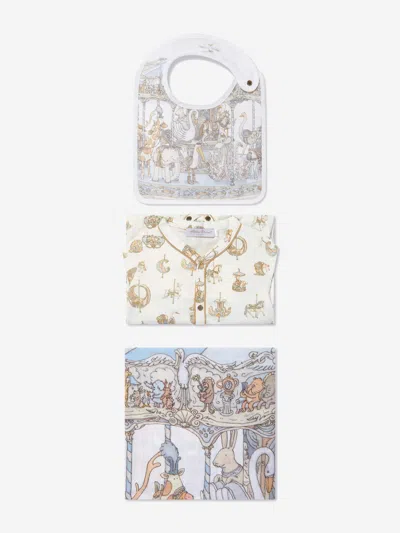 Atelier Choux Kids'  Baby Boys Carousel Gift Set In Blue