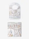 Atelier Choux Baby Boys Carousel Swaddle And Satin Bib Gift Set In Multicoloured