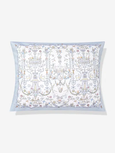 Atelier Choux Baby Satin Toile De Jouy  & Caitlin Wilson Cushion Cover In Blue