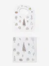 Atelier Choux Baby Boys Sweetie Pie Carré And Satin Bibs Set In Blue