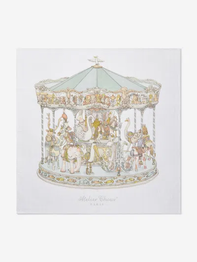 Atelier Choux Kids'  Baby Carousel Swaddle In White